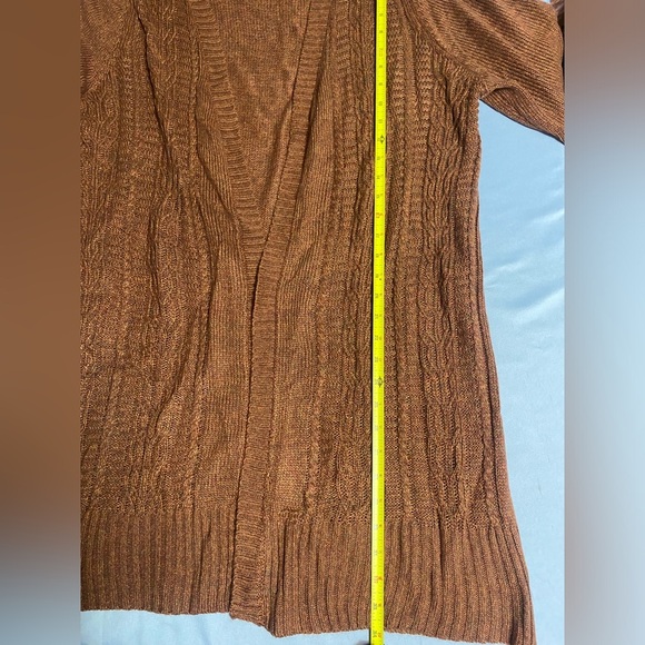 Karen Scott Women's Tan Cable Knit Cardigan Sweater - Picture 9 of 12
